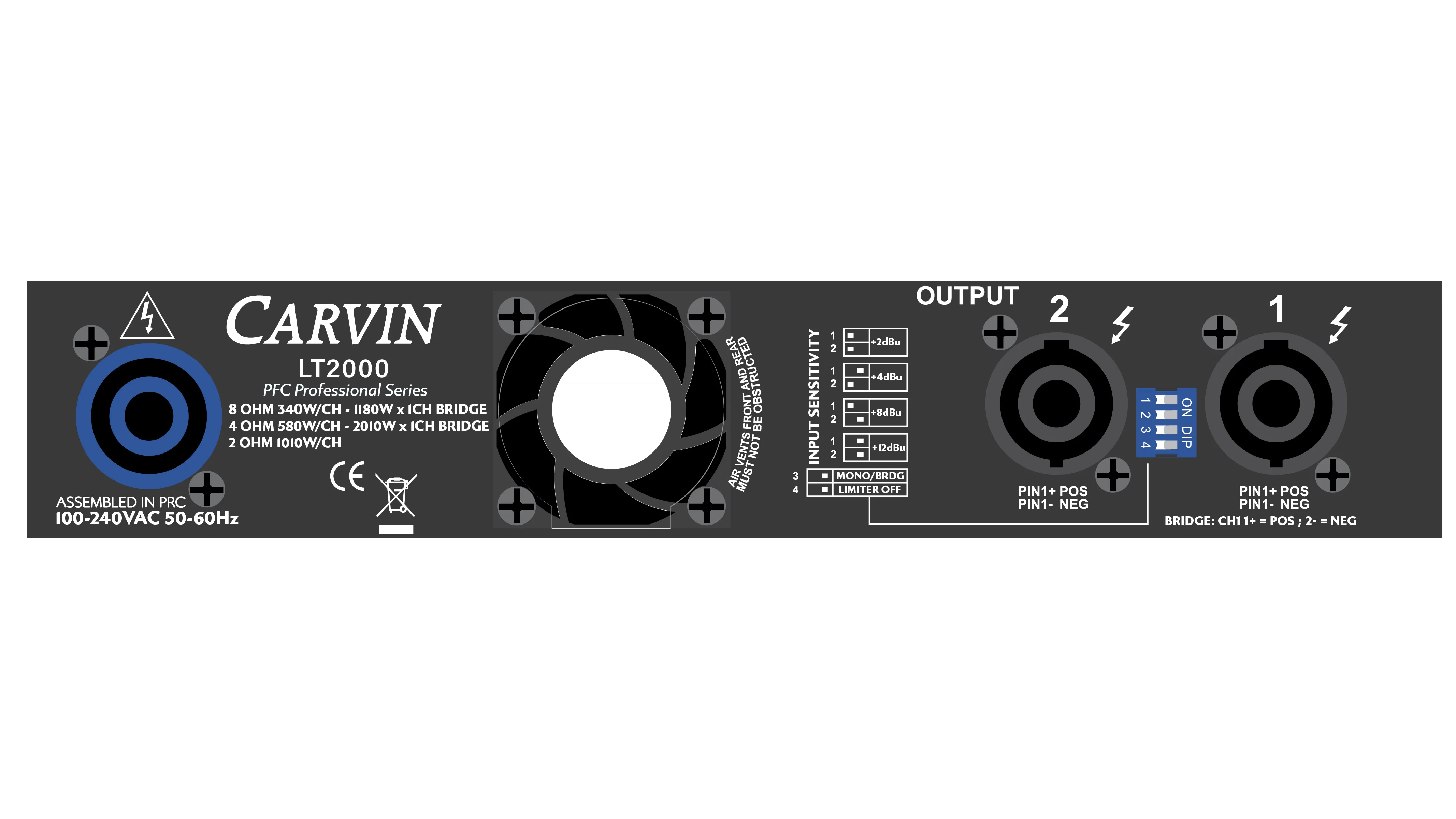 LT2000 2010W 2 Channel PFC Power Amplifier - Image 3