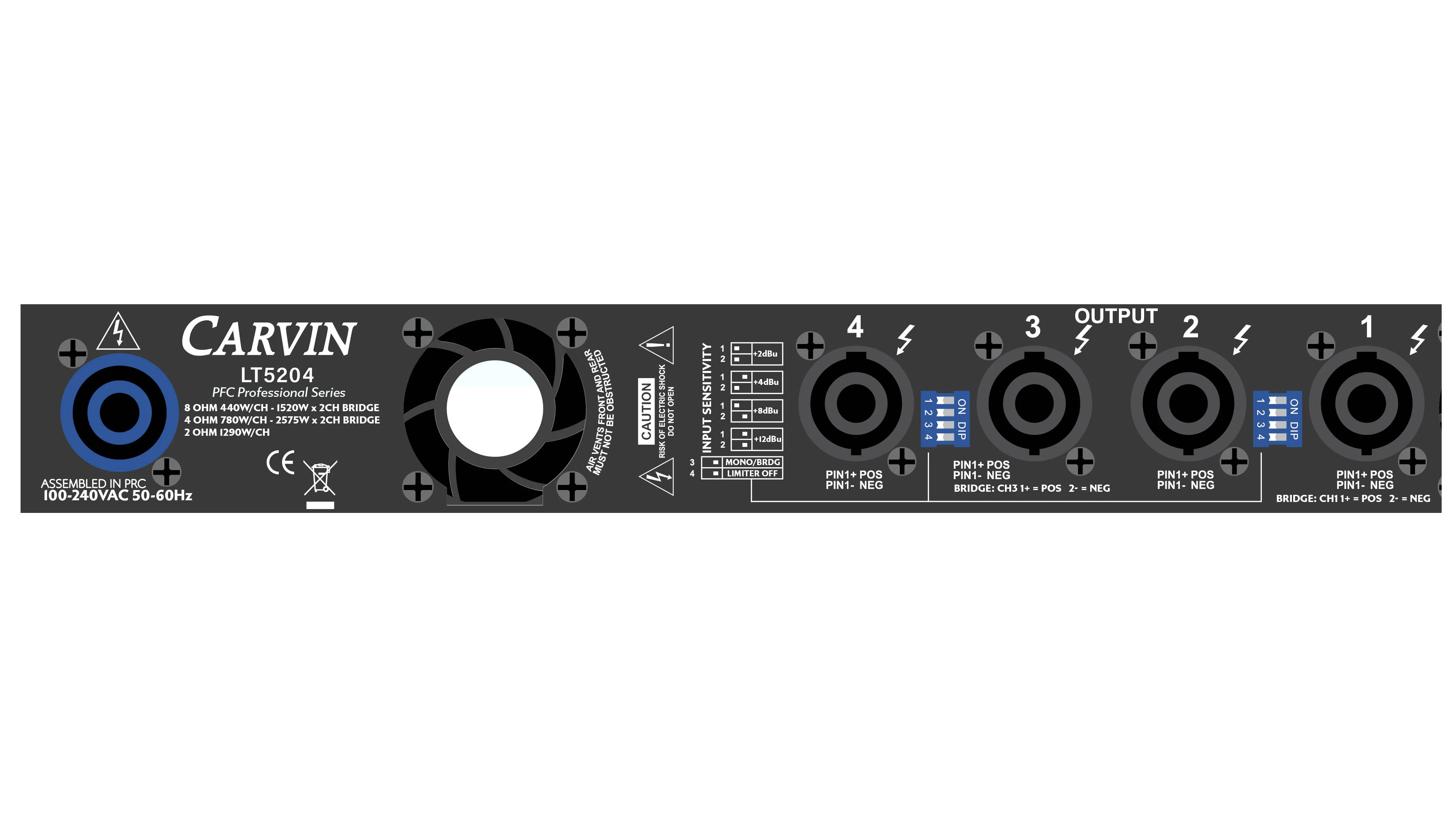 LT5204 5150W 4 Channel PFC Power Amplifier - Image 4