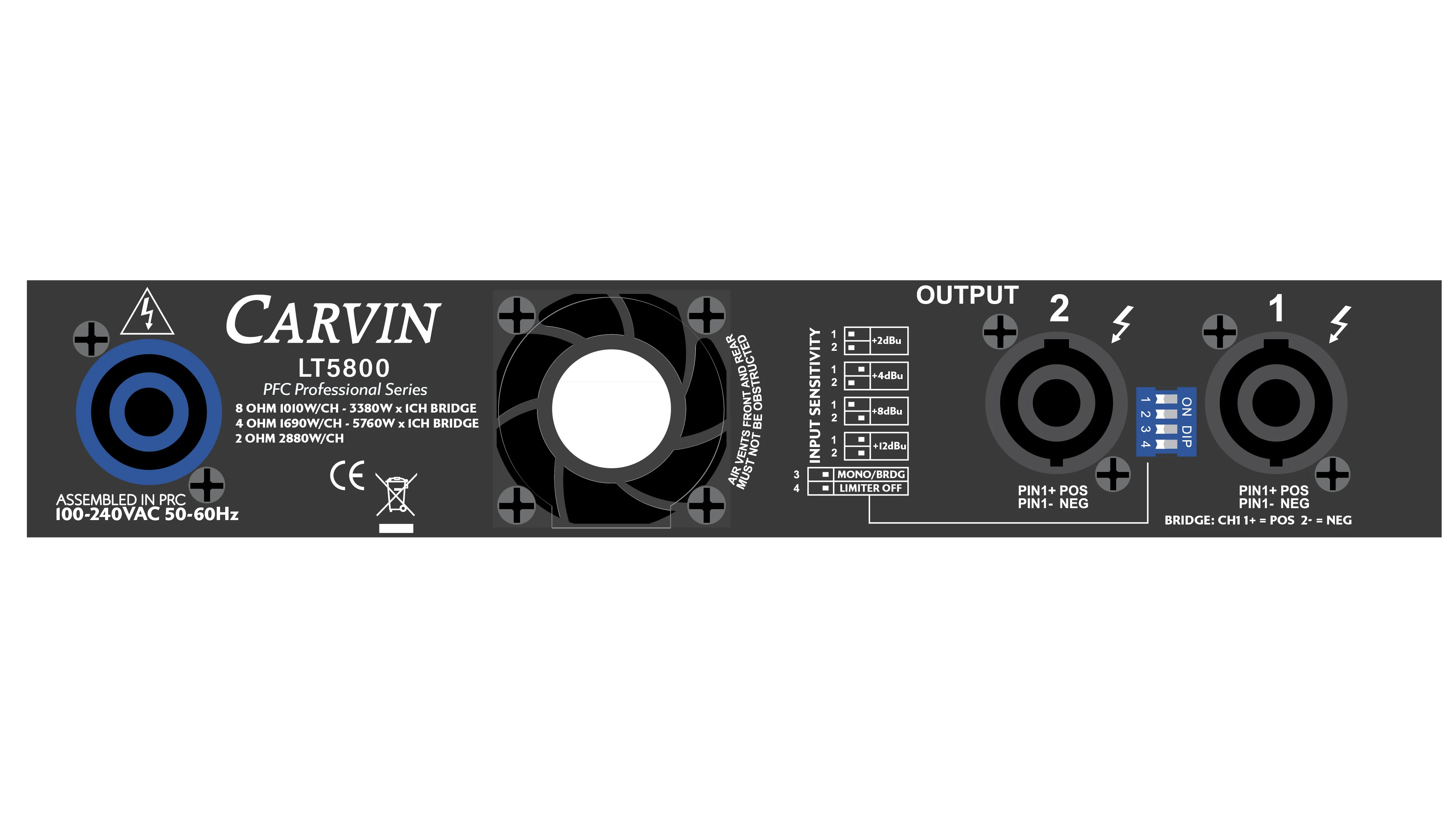 LT5800 5760W 2 Channel PFC Power Amplifier - Image 3